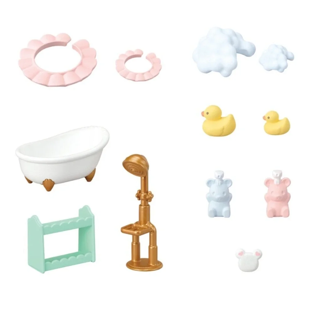 Sylvanian Families Calico Critters Bath Time Siblings New In Box
